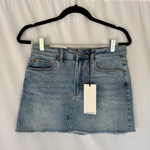 Mica Denim High Rise Mini Skirt Light Wash Small New with Tags - 0419 - Picture 4 of 7